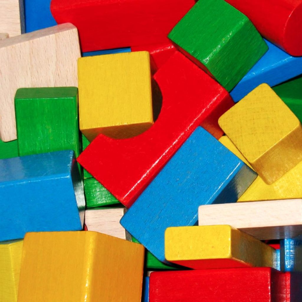 assorted red yellow green building blocks