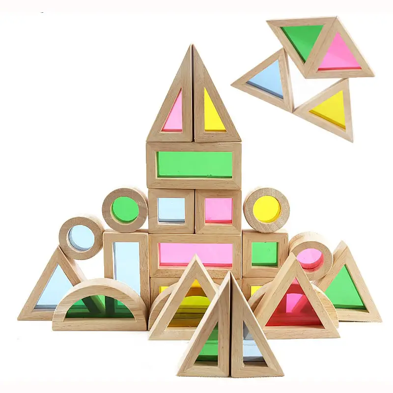 See-Through Rainbow Blocks: Wooden Toy | Oddblocks