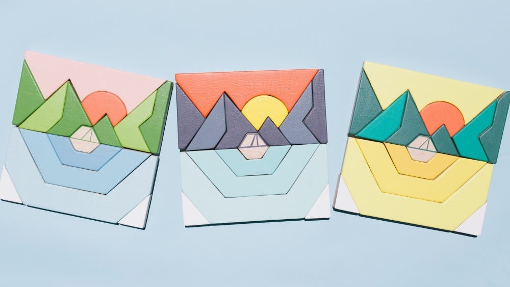 akamina puzzle natural wooden tangram kickstarter