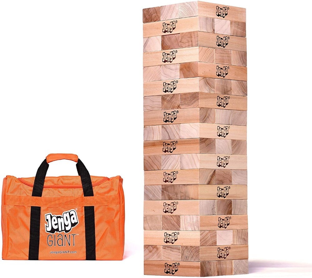jenga giant jumbling block set with carrying bag