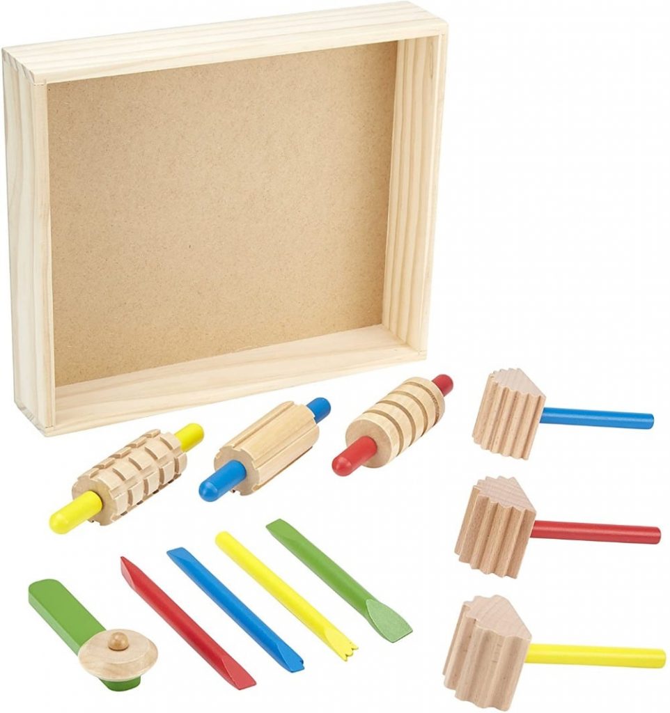 Alex brand wooden play dough toy tool set.