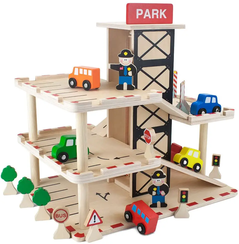 Best Wooden Toy Garages For Boys On-The-Go | Oddblocks