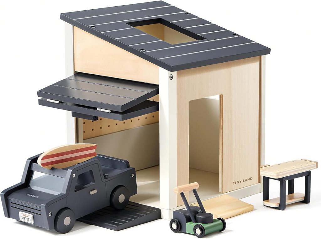 tiny land wooden suburban dollhouse