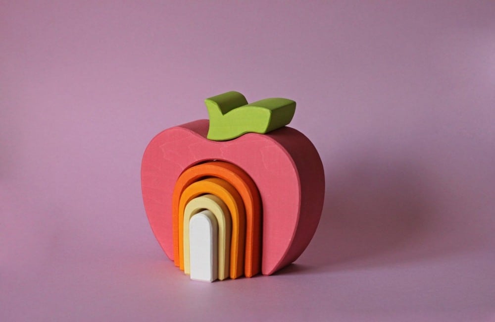 Apple Wooden Stacking Toy By Skandico Toys