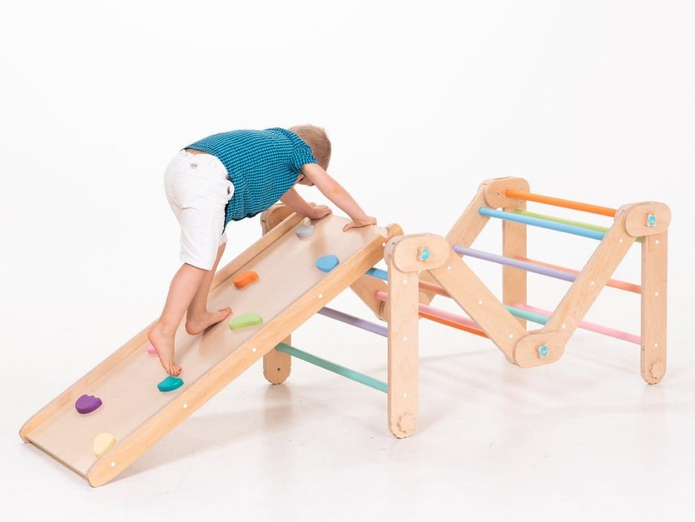 toddler wooden kitchen table climber