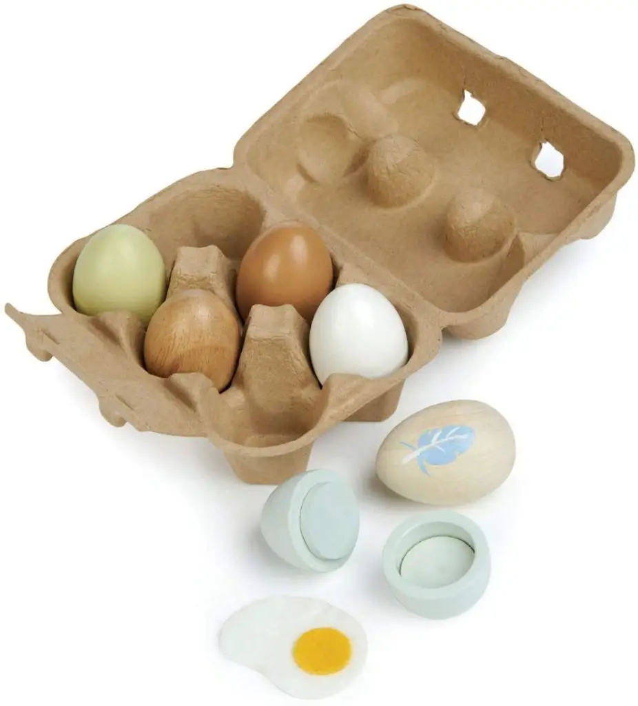 Tender Leaf Toys Natural Wood Egg Carton Toy For Toddlers