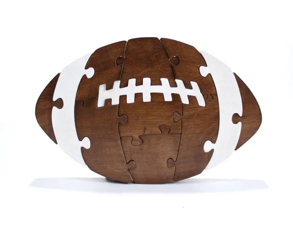 Wooden American Football Puzzle For Kids By Birkshire Bowls