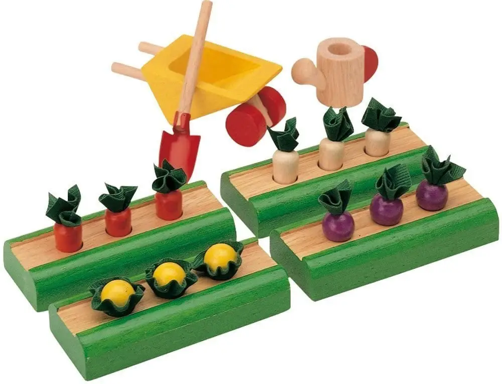 Wooden Vegetable Garden Toy Set By Plan Toys Brand