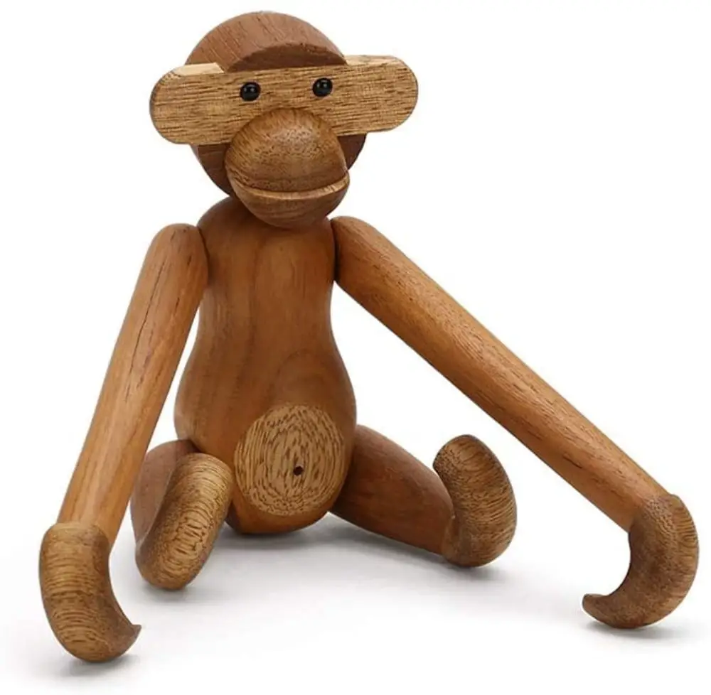 Joymall Wood Teak Monkey Decoration And Toy