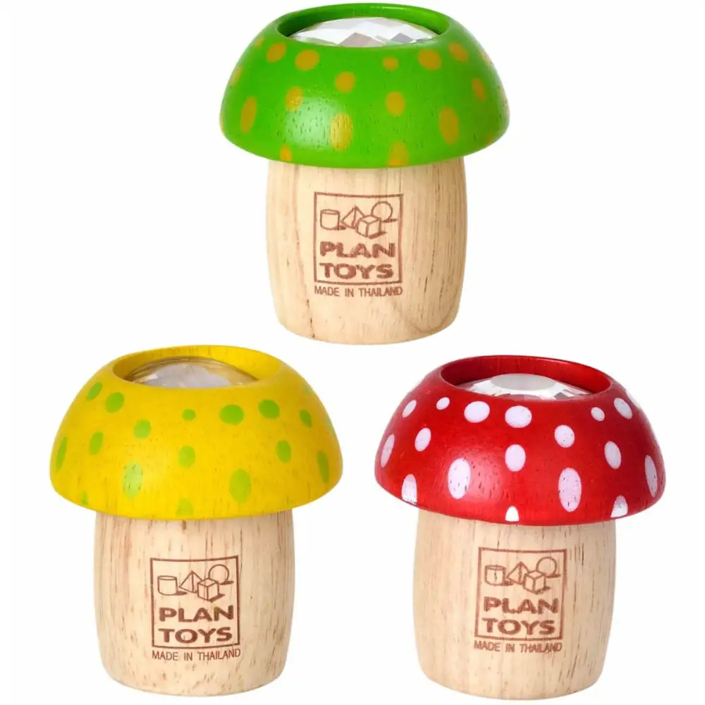 Plan Toys Wooden Mushroom Kaleidoscope Toy