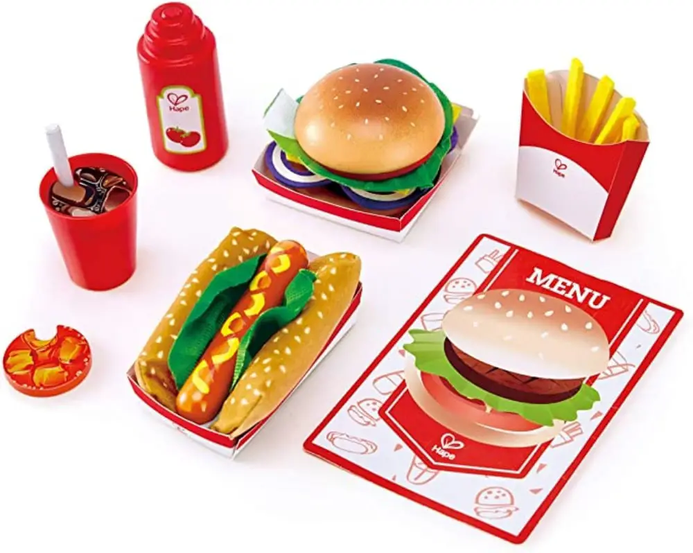 Hape Kids All American Wooden Fast Food Play Set