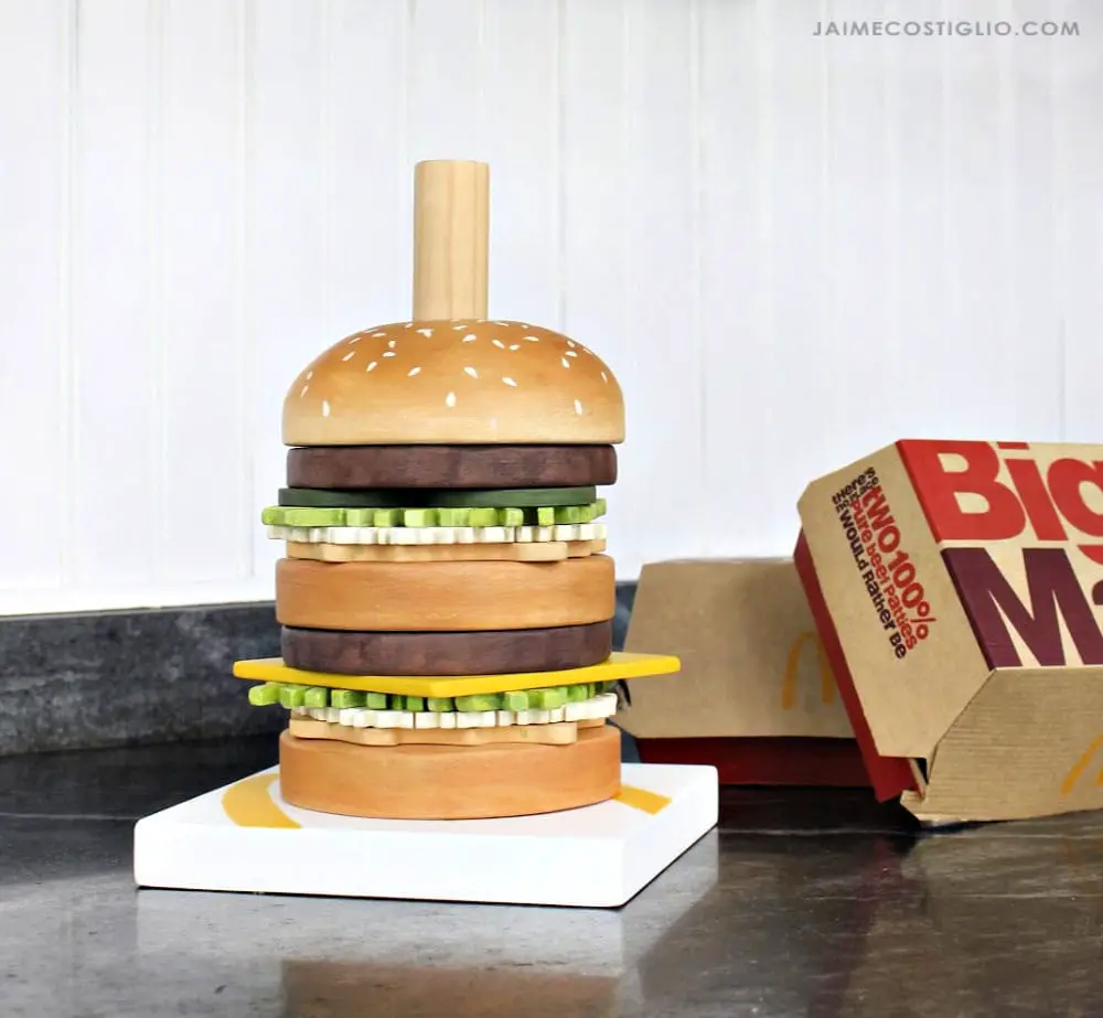 Jaime Costiglio Diy Wooden Stacking Big Mac Toy