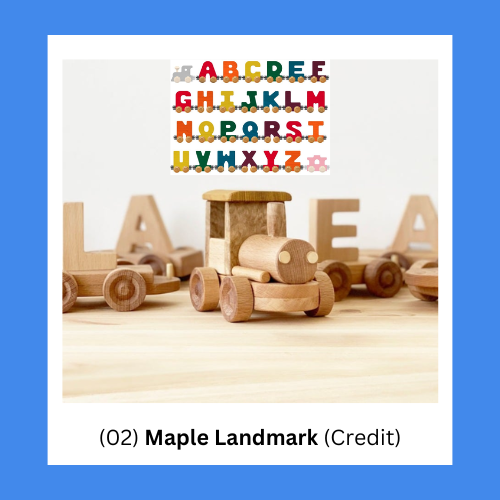maple landmark wooden train toys