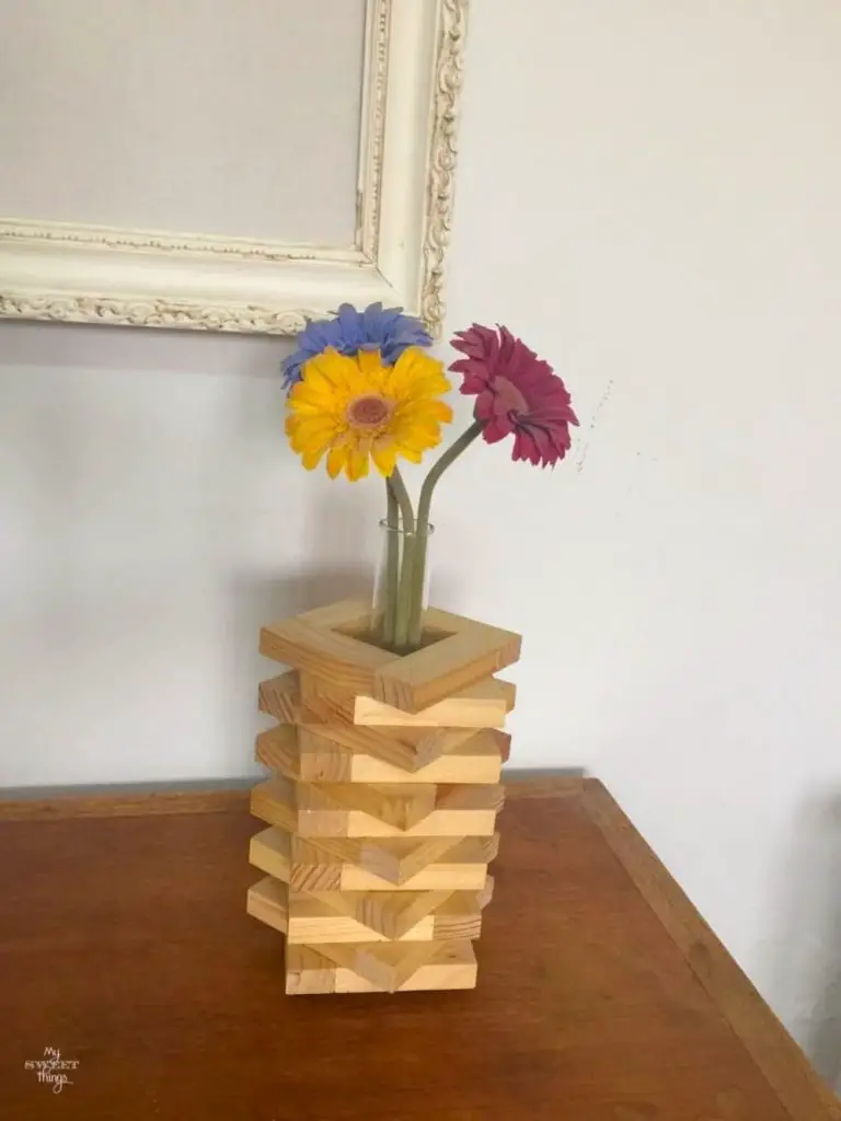 Diy Jenga Flower Vase