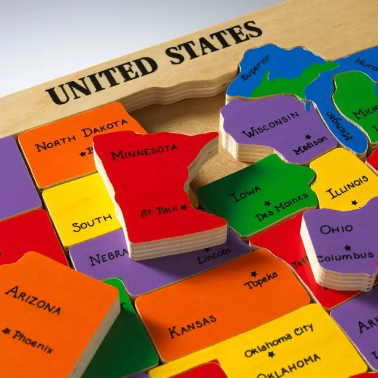 Best United States Map Wooden Puzzles For Kids & Toddlers | Oddblocks