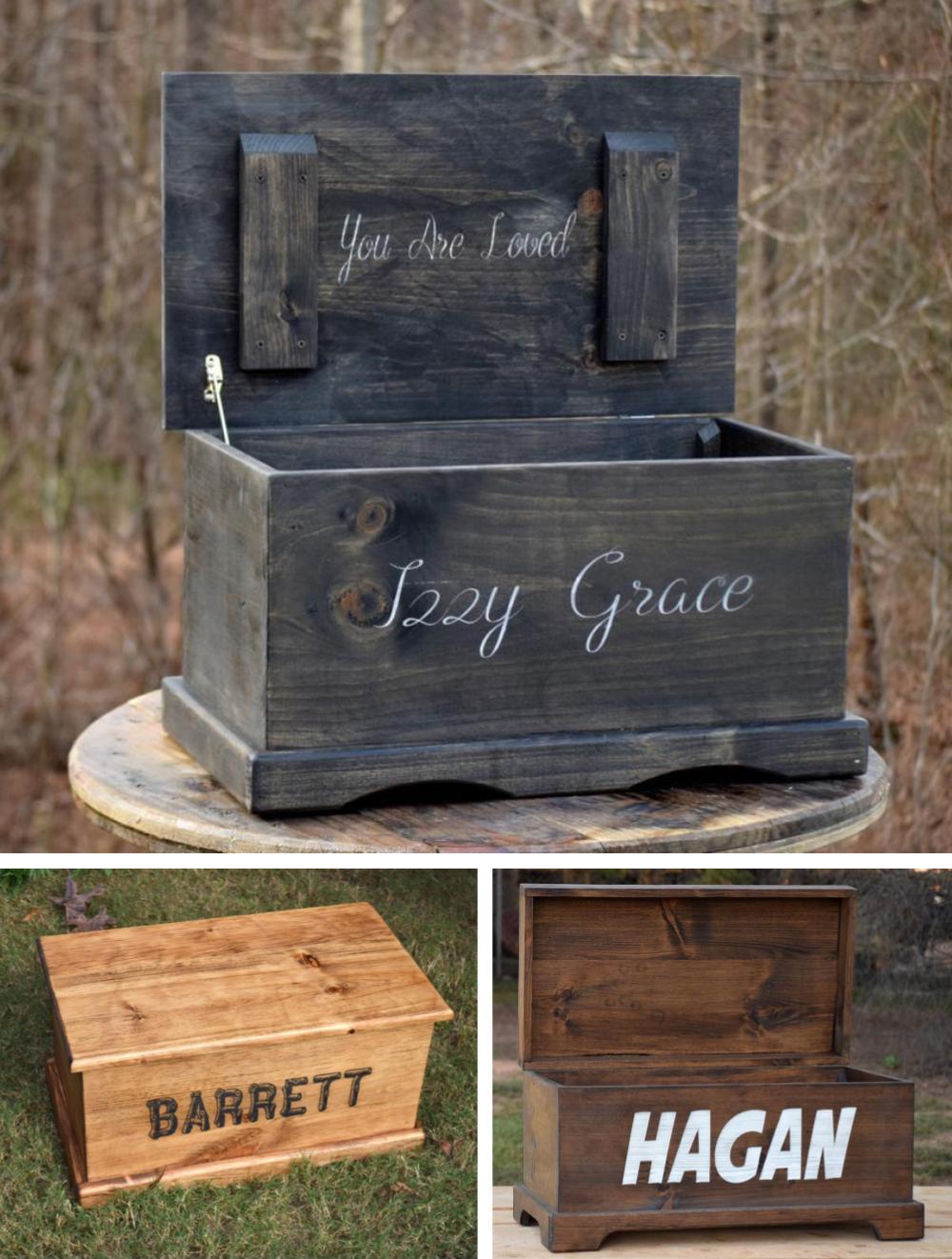 custom made wooden toy boxes