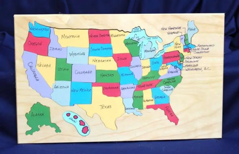 United States Map Puzzle Wooden Map Map Puzzle Map 1159