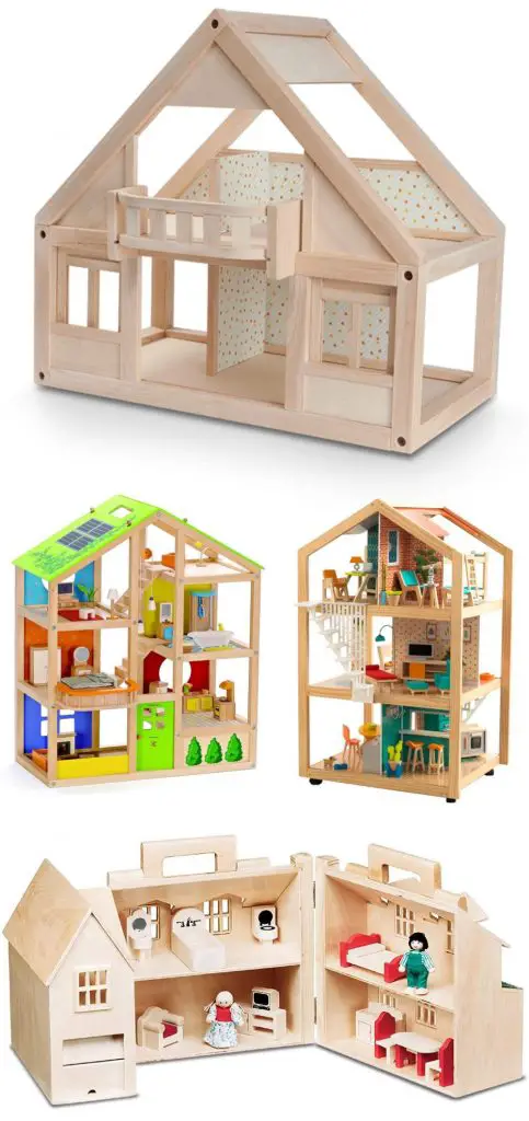 Wooden Dollhouses Made Overseas Hape Plan Toys Kidkraft Melissa And Doug