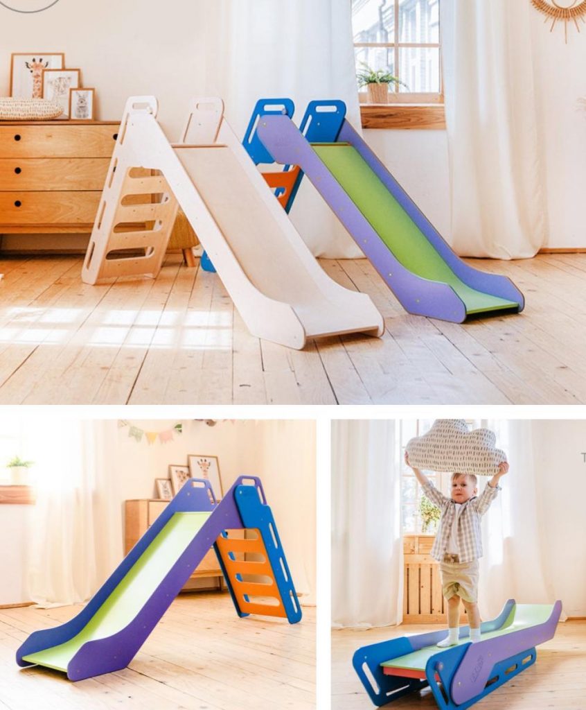 Ezplay Toddler Indoor Wooden Slide
