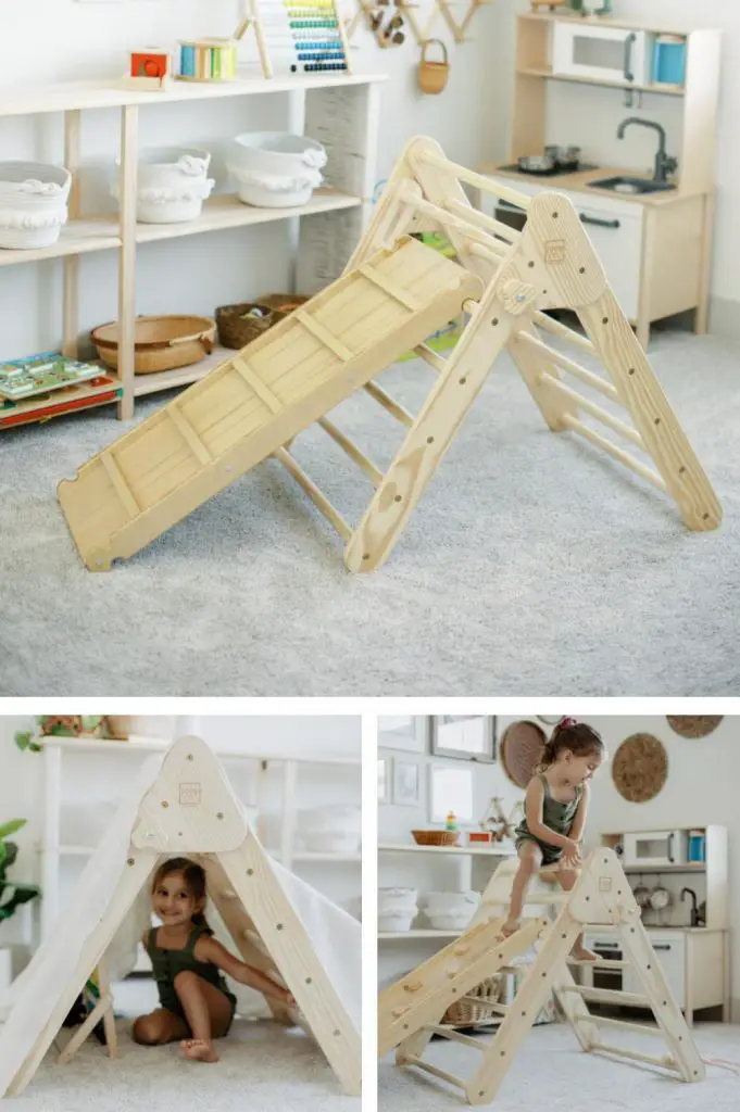 Joey Co Budget Friendly Unfinished Pikler Triangle For Indoor And Outdoor Use