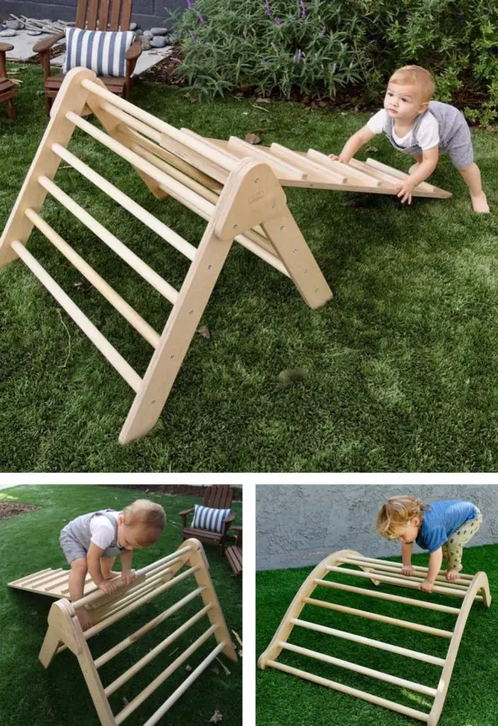 Rad Childrens Furniture American Made Wood Sealed Weatherproof Pikler Triangle