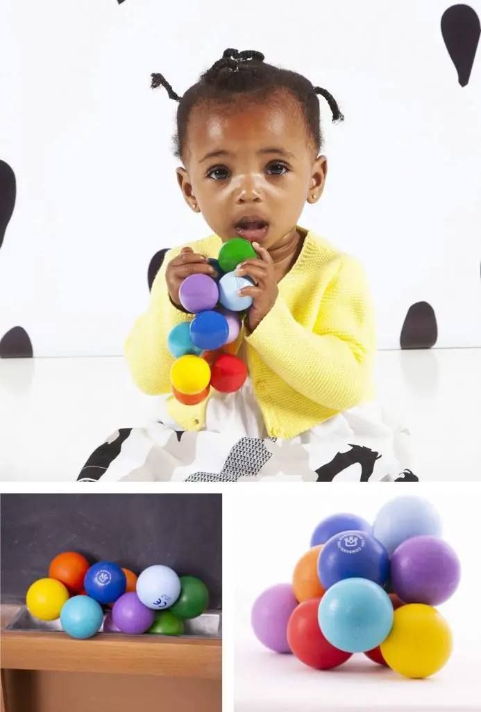 Manhattan Toy Wooden Beads Sensory Teether Mindful Sensory Teething And Grasping Toy