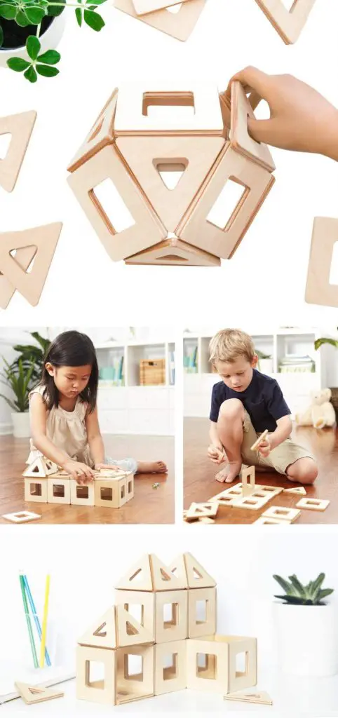Big Future Toys Earthtiles Magnetic 3D Wooden Building Tiles