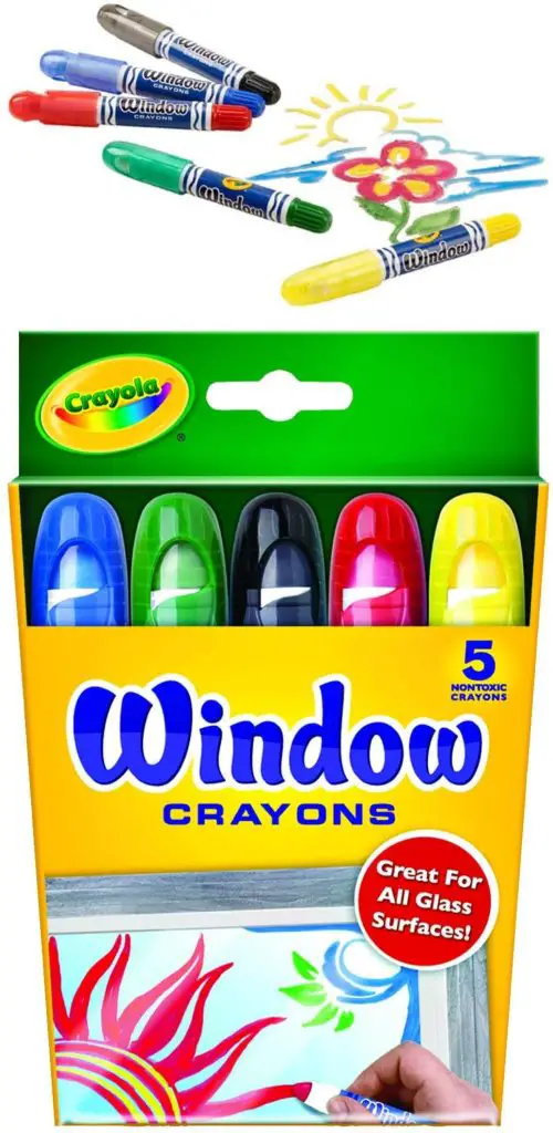 Crayola Washable Window Chalk 5 Pack Glass Chalk