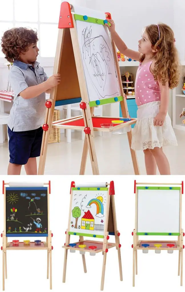 Hape Eco Friendly Kids Art Easel And Chalkboard