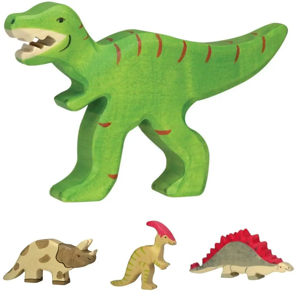 Holztiger Waldorf Dinosaur Toy Figures For Toddlers And Kids
