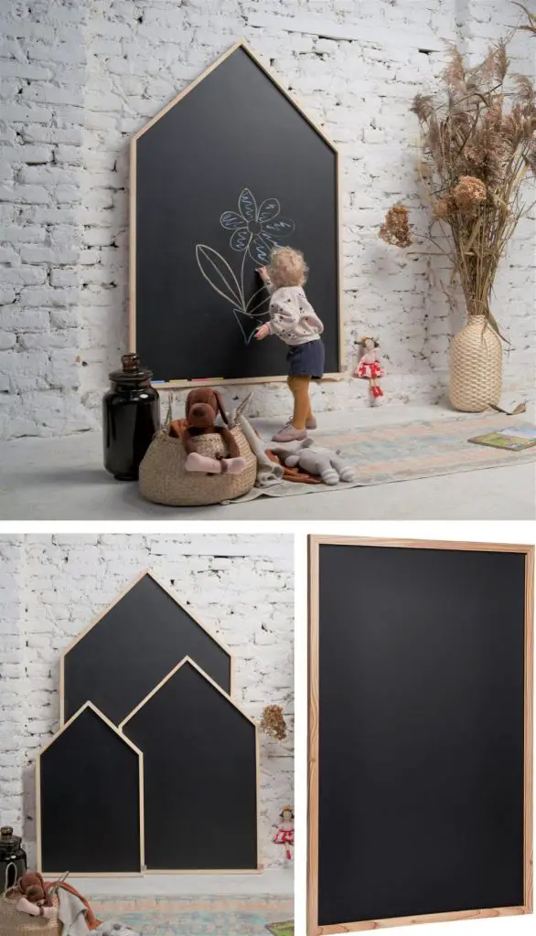 Honey Dreamers Wooden Montessori Chalkboard For Wall