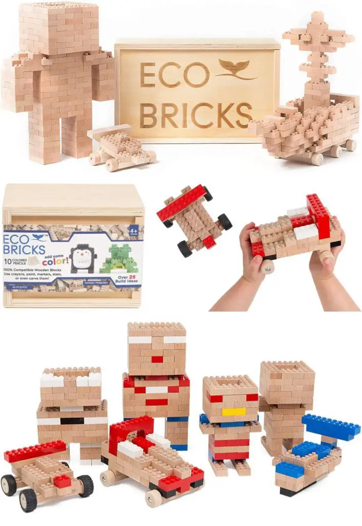 Once Kids Wooden Eco Bricks Wooden Lego Alternative