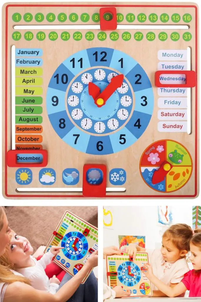 Pidoko Kids Montessori Day Board Educational Kids Day Calendar