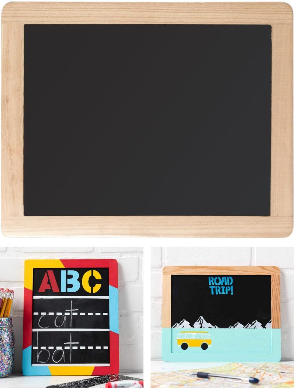 Plaid Store Simple Preschool Handheld Wooden Chalkboard 