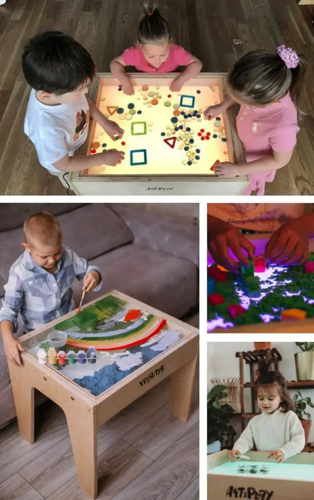 Art And Play Light Up Toddler Table And Multi Sensory Surface