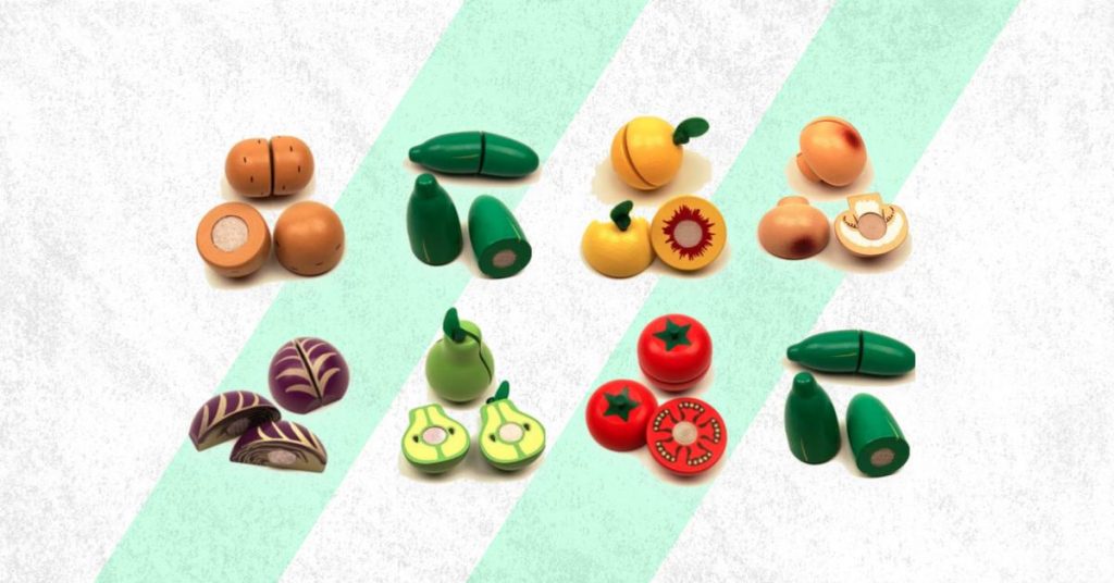 best wooden vegetable play set for kids toddlers and babies