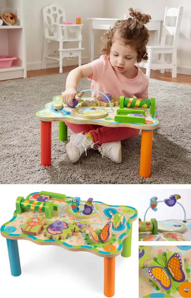 Melissa And Doug First Play Childrens Jungle Wooden Activity Table For Toddlers