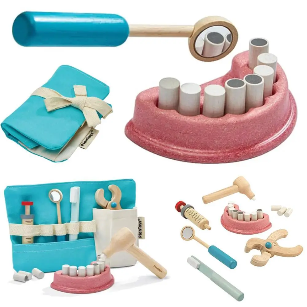 Plan Toys Eco Friendly Wooden Dentist Set The Original Dentist Set