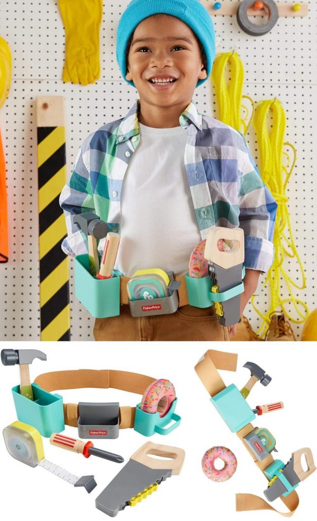 Fisher Price Diy Tool Belt With Donut And Pretend Tools