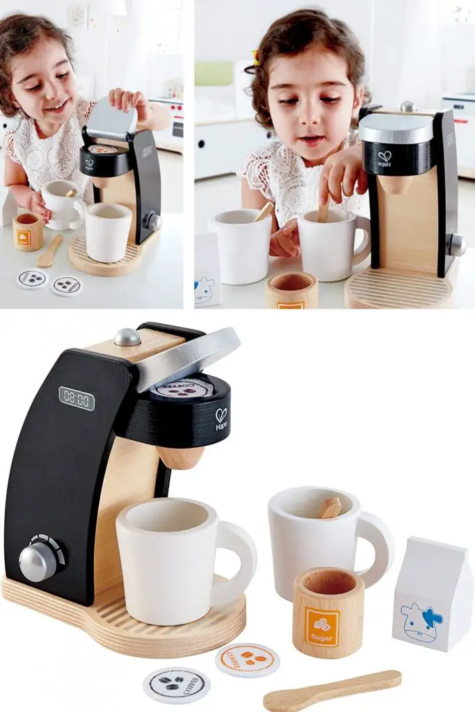 Hape Coffee Time For Two Wooden Coffee Maker Play Kitchen Set