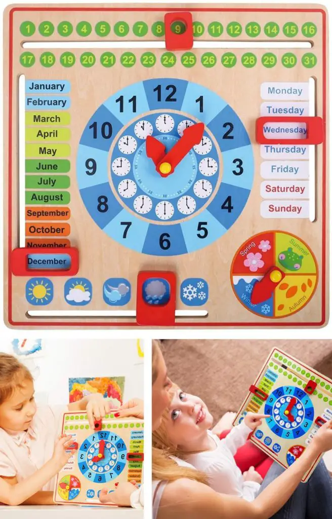 Pidoko Kids All About Today Busy Clock Board