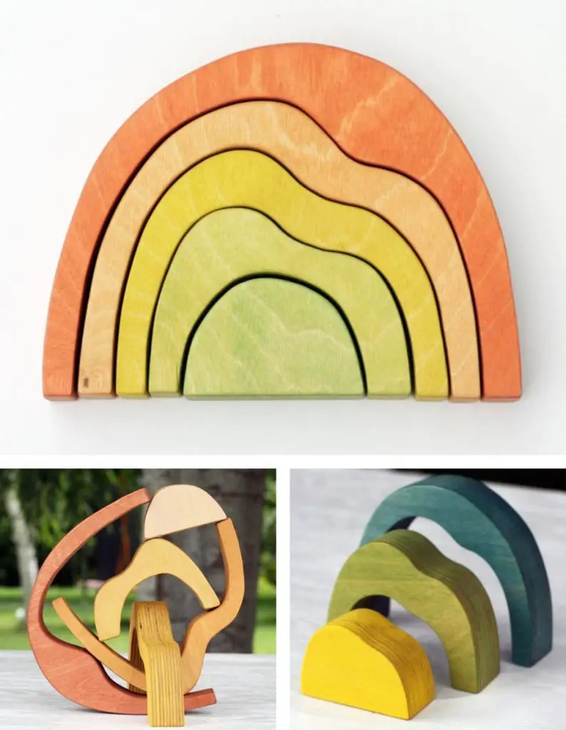 Piron Design Designer Shape Handmade Rainbow Stacker