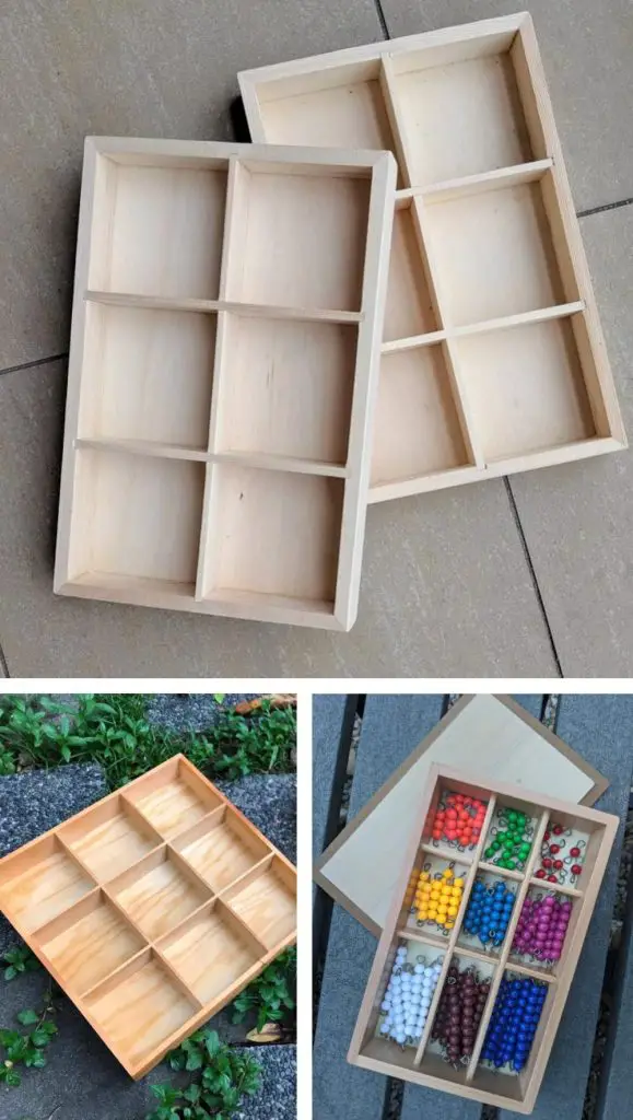 Tinkerful Montessori Wooden Sorting Tray Single Tray