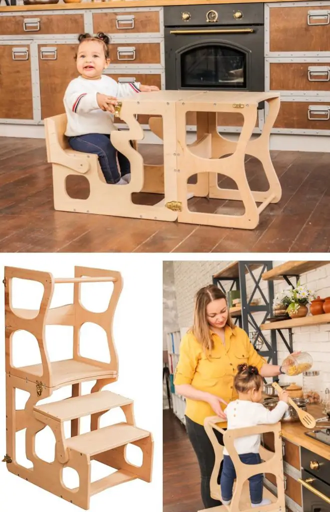 Wood And Hearts Transformable Learning Activity Tower