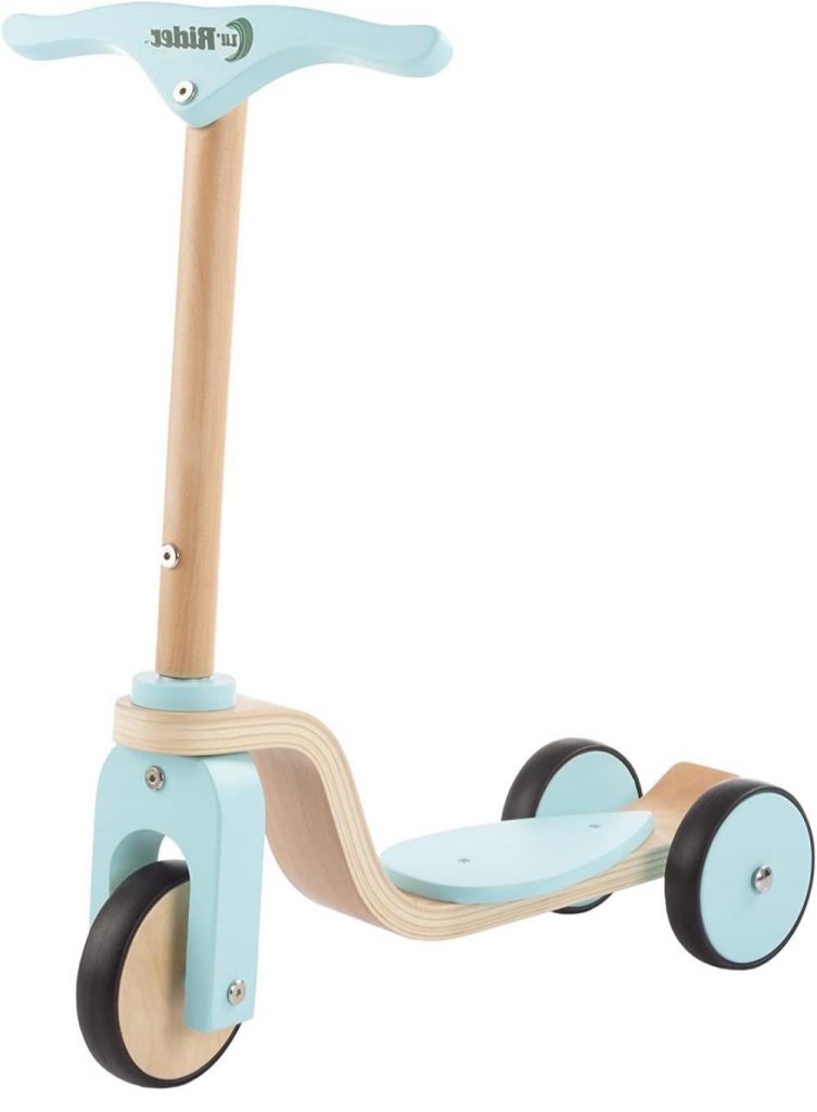 Lil Rider Beginners 3 Wheel Wooden Kick Scooter 2 4 Years