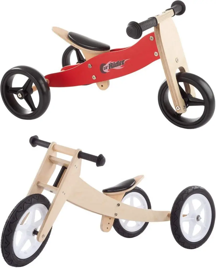 Lil Rider Convertible Wooden Balance Trike And Bike For 18 Months And Up