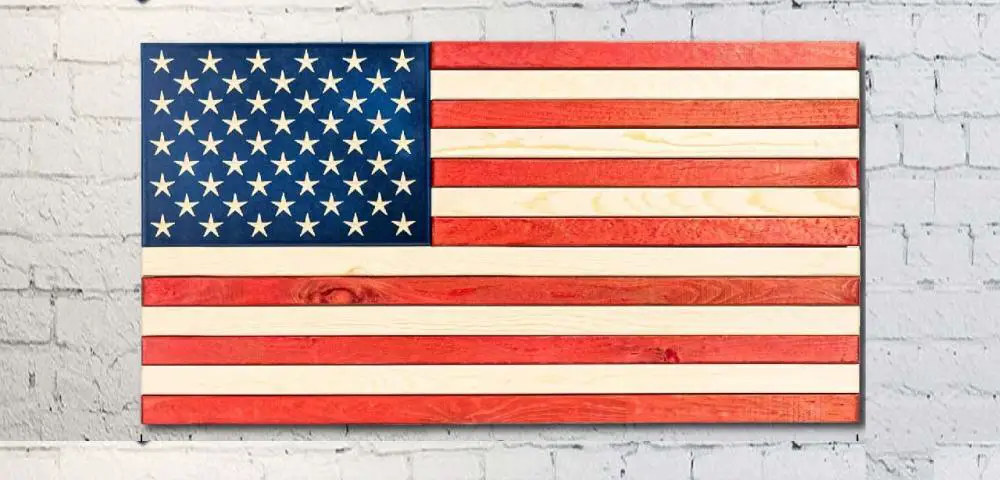 brave american store handcrafted wooden american flag wall art