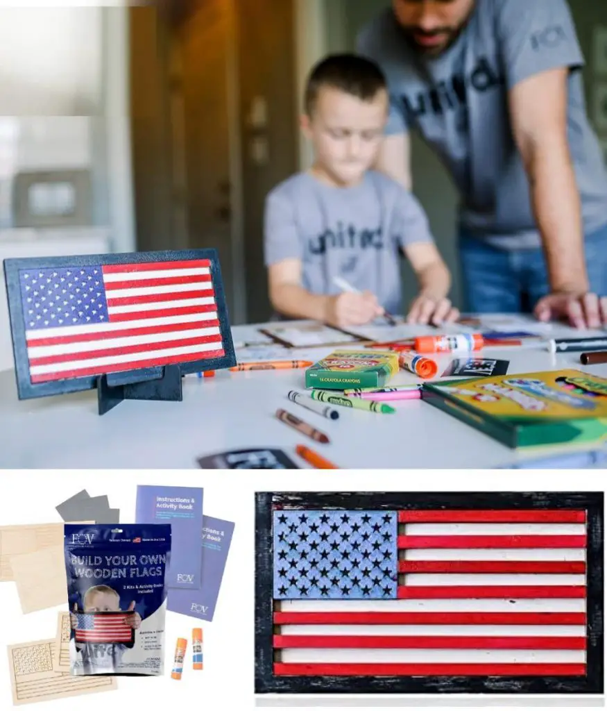 flags of valor wooden american flag craft kits for kids