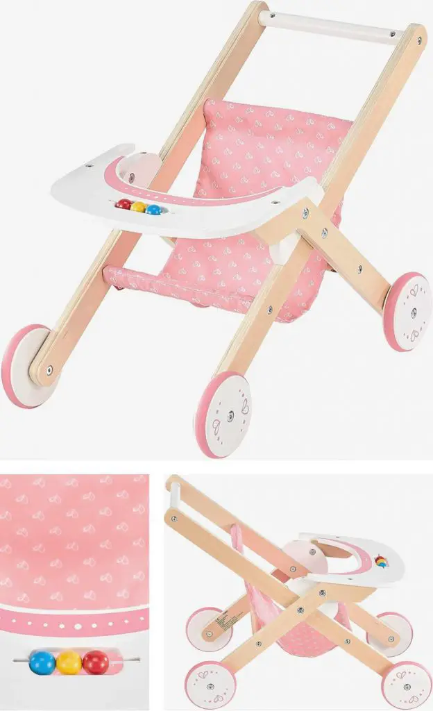 hape babydoll stroller toddler wooden doll play toy