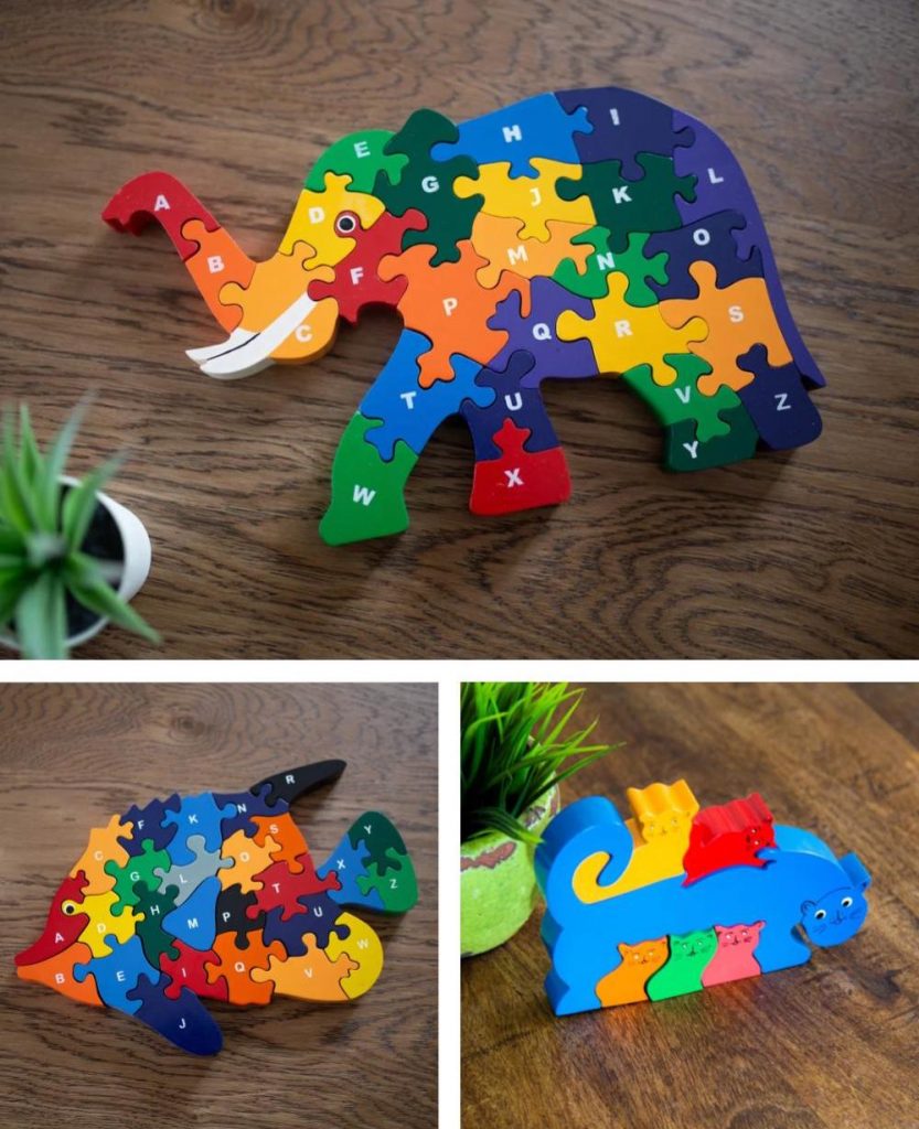 crafts by paragon handmade wooden animal jigsaw puzzles